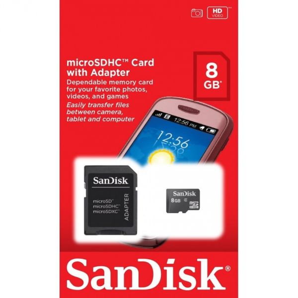 Cartão Memória Sandisk Micro Sd 8gb Celulares E Smartphones
