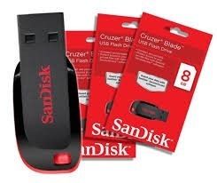 Pen Drive Sandisk 8gb Cruzer Blade